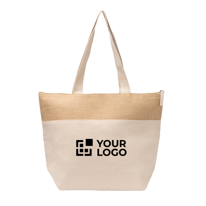 Kühltasche aus Baumwolle und Jute mit Isolierinnenfutter 280 g/m²