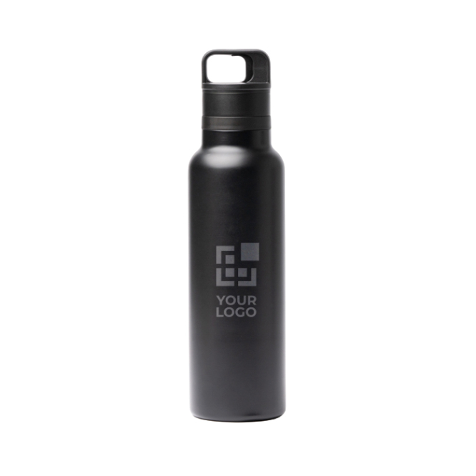 Thermoflasche aus recyceltem Edelstahl mit Druckknopfdeckel 750 ml