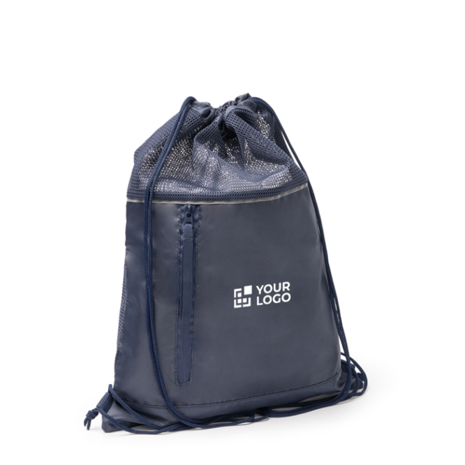 Turnbeutel mit verstellbaren Kordeln, Tasche und Reflexstreifen
