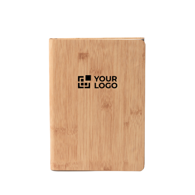 A5-Notizblock mit Smartphone-Halterung und Mauspad, blanko Seiten