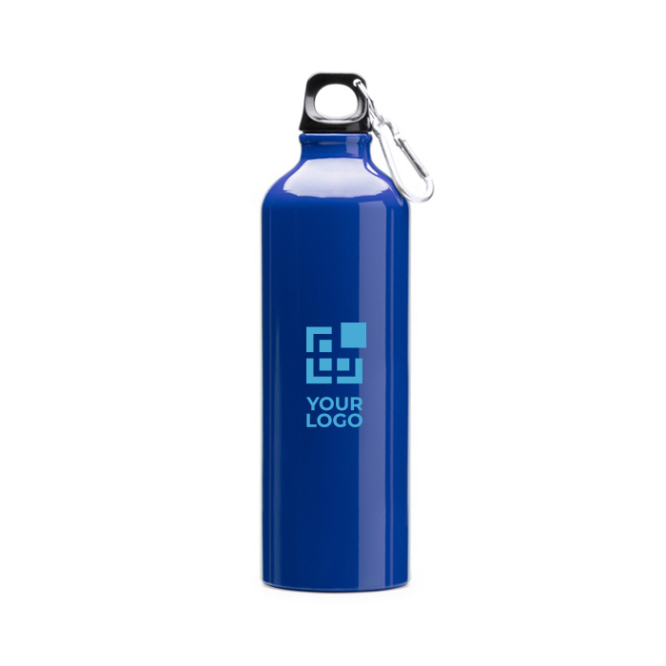 Große Aluminiumflasche mit Karabiner am Verschluss, 800 ml