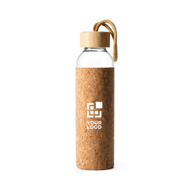 Glasflasche mit Naturkorkhülle 500ml