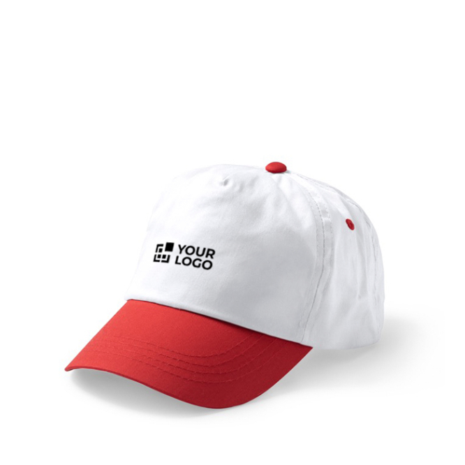 5-Panel-Kappe aus Baumwolle mit Belüftungslöchern, 170 g/m2