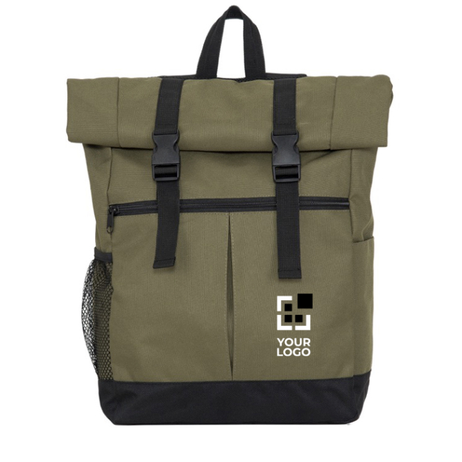 Rucksack aus 900D-Polyester mit Rollverschluss und Verschlussriemen