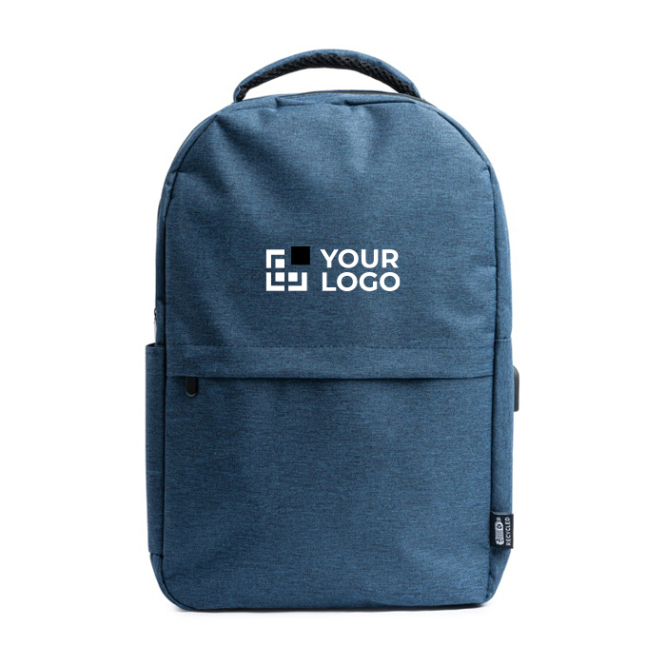 Rucksack aus 600D recyceltem Polyester mit Hauptfach für Laptops