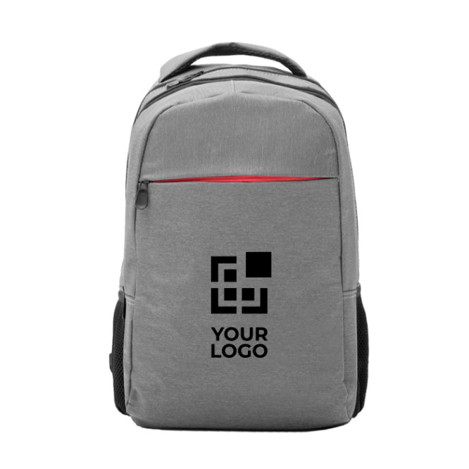 Melierter Polyester-Rucksack mit Laptopfach