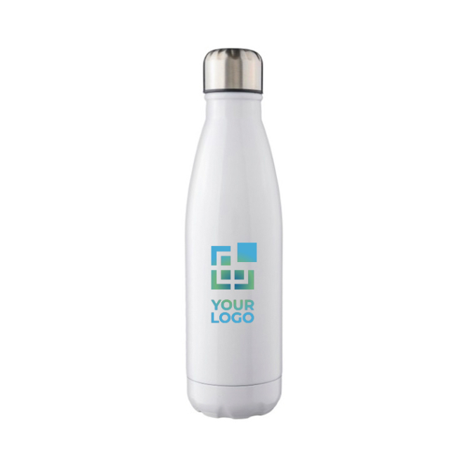 Edelstahlflasche mit silbernem Schraubverschluss, 650 ml
