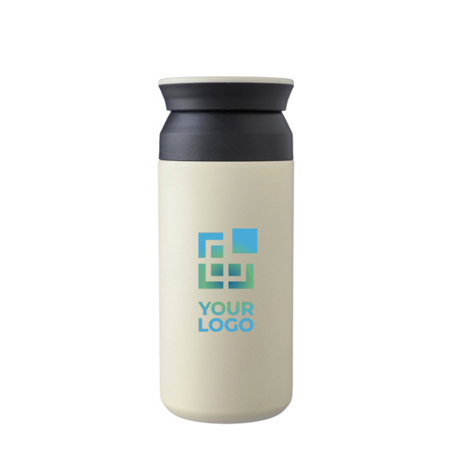 Doppelwandige Edelstahlflasche mit matter Oberfläche, 350 ml