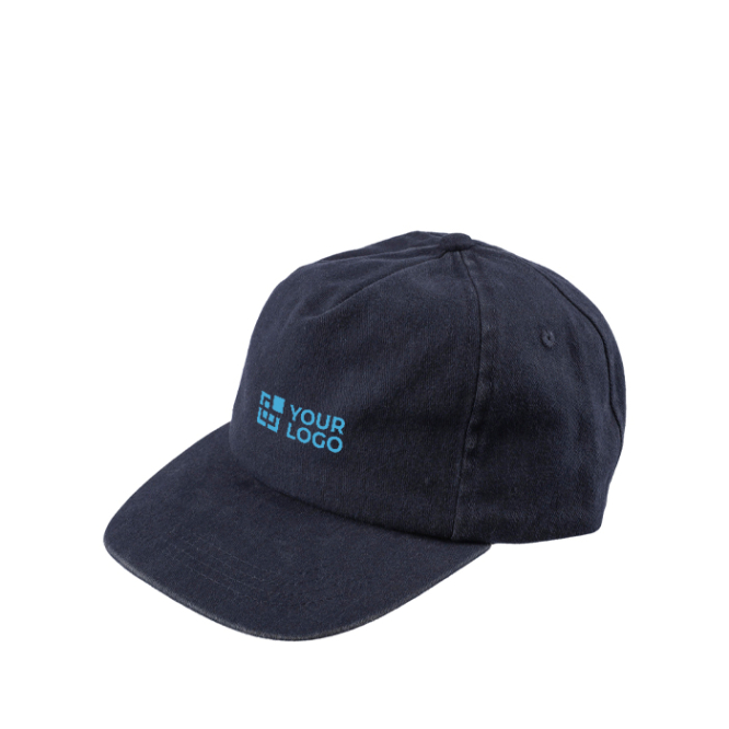 5-Panel-Kappe in verschiedenen Farben mit Washed-Effekt, 240 g/m²