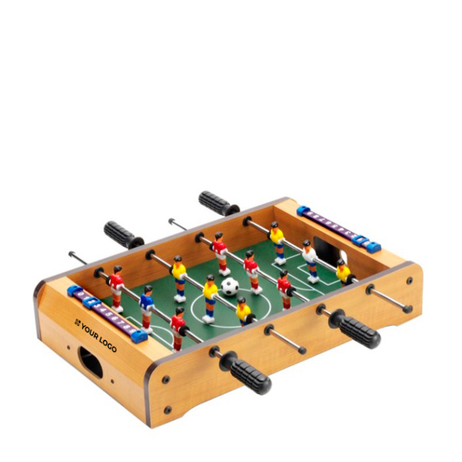 Mini-Tischkicker aus Holz mit 2 Bällen