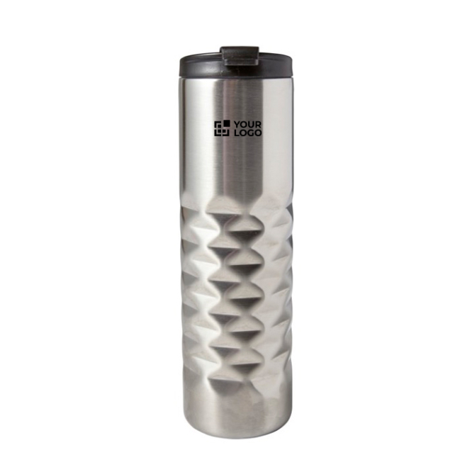 Thermobecher aus Edelstahl mit geometrischem Design, 460 ml