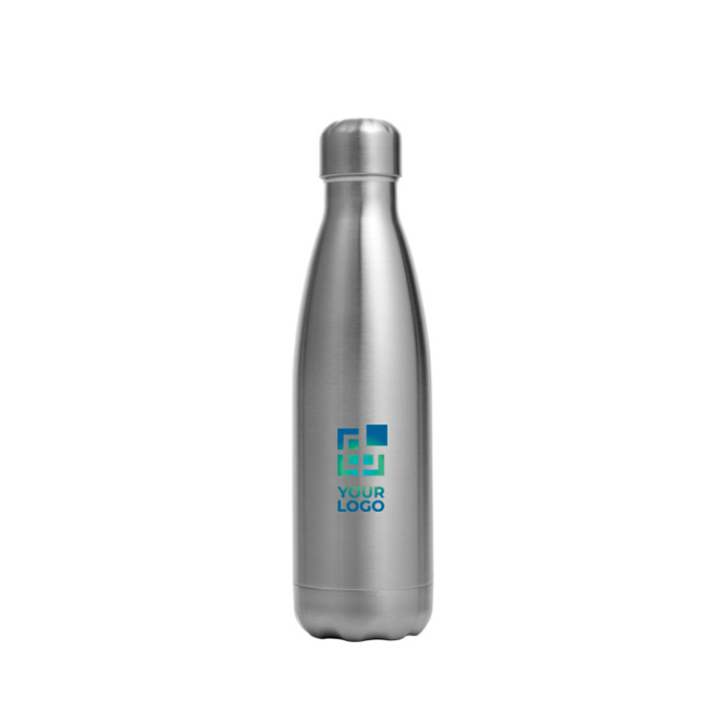 Edelstahlflasche mit Schraubverschluss in Silber 650ml