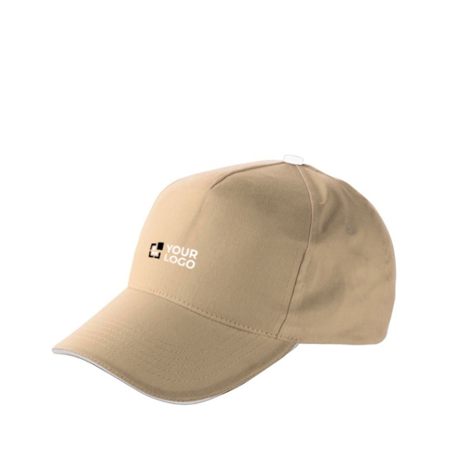 5-Panel-Baumwoll-Werbekappen mit Klettverschluss ClearLine