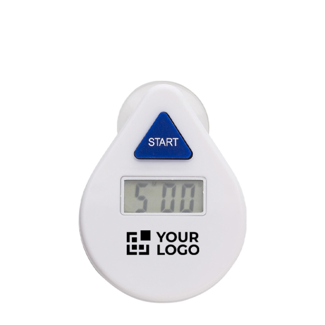Dusch-Timer 5 Minuten mit Saugnapf für Werbezwecke