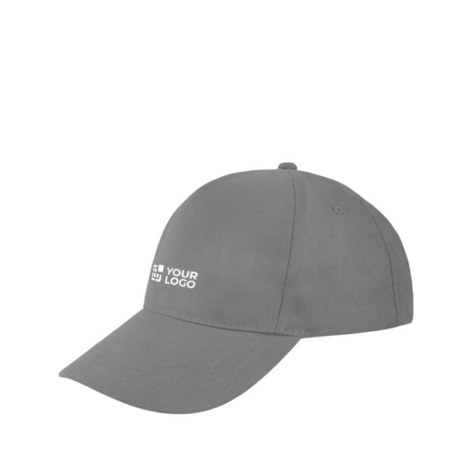 5-Panel-Mütze aus 100% Baumwolle mit Klettverschluss