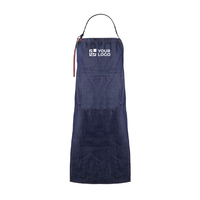 Schürze aus Denim-Baumwolle mit PU-Details, 190 g/m2