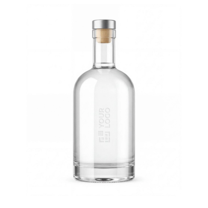 Glasflasche mit Aluminiumverschluss mit Logo, 750 ml
