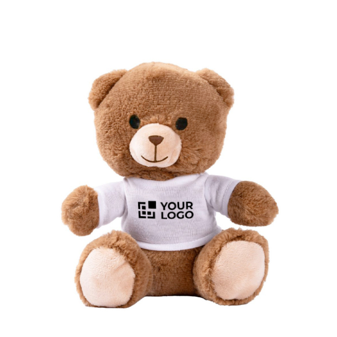 Kleiner Teddybär mit weißem T-Shirt zum Personalisieren