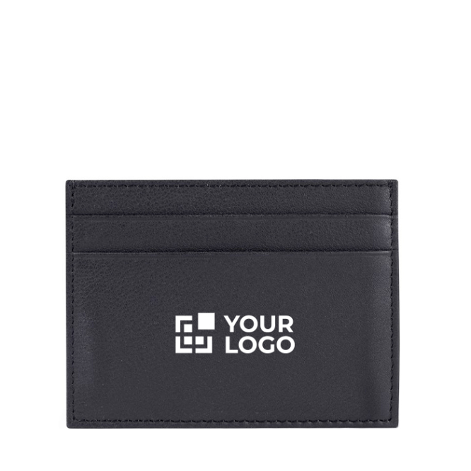 Schwarzes Kartenetui aus Leder in eleganter Geschenkbox