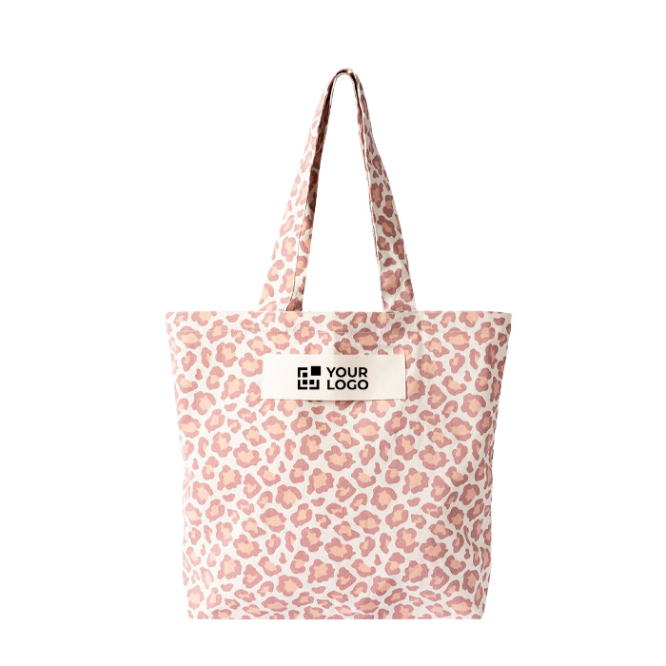 Tasche aus recycelter Baumwolle mit Animal-Print 200 g/m²