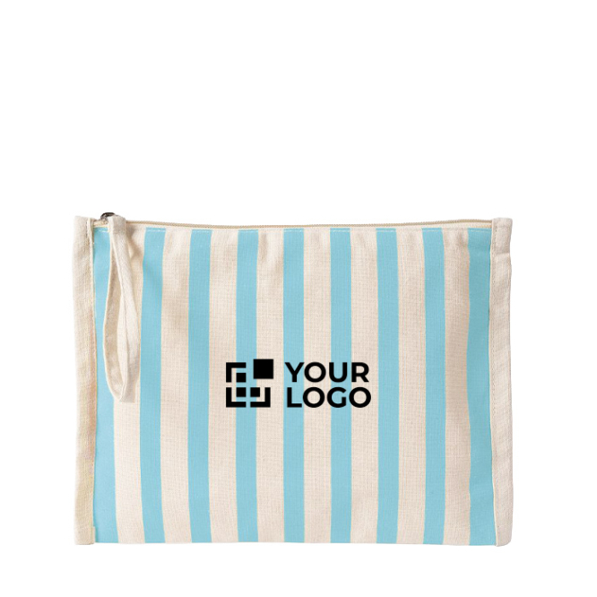 Kulturbeutel aus recycelter Baumwolle mit Handschlaufe