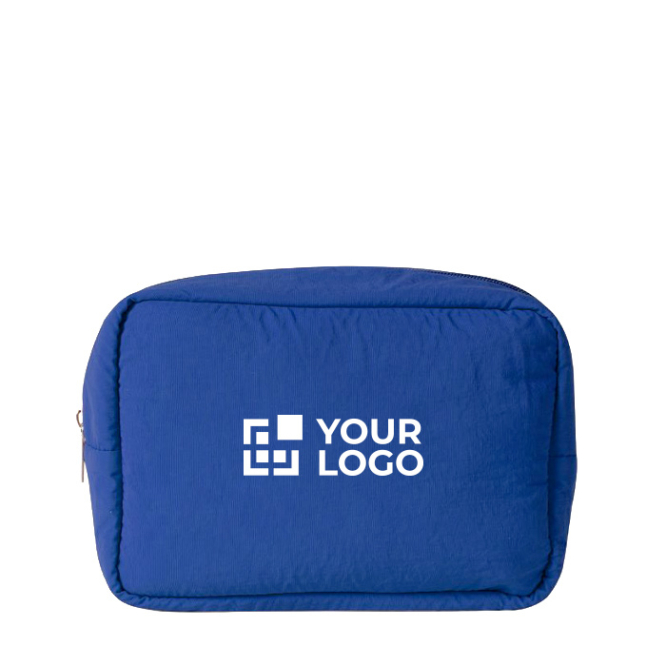 Kulturbeutel aus Nylon und Polyester mit Reißverschluss