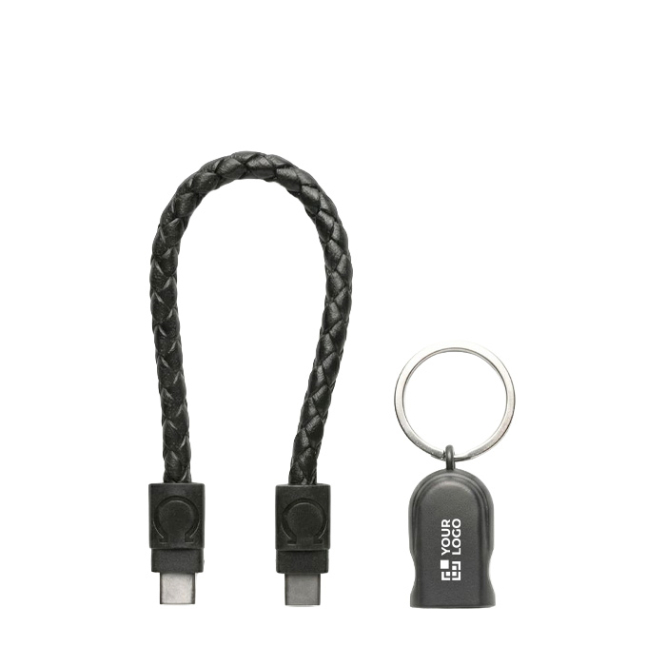 Schlüsselanhänger-Ladekabel mit USB-C und Typ-C-Eingang