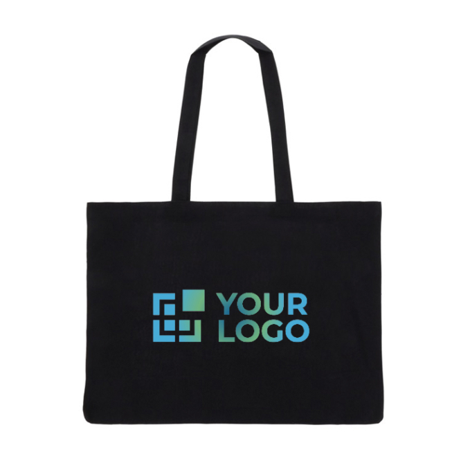 Baumwolltasche recycelt, lange Henkel, 140 g/m²