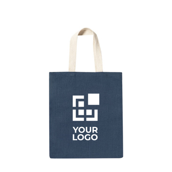 Jutetasche Henkel aus Baumwolle 240 g/m2 Ansicht mit Druckbereich