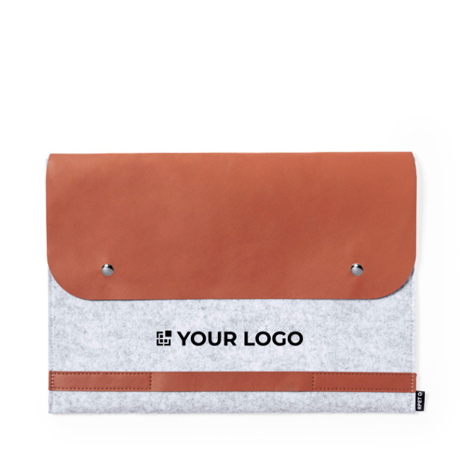RPET-Filz-Laptoptasche mit 14''-Kunstlederklappe
