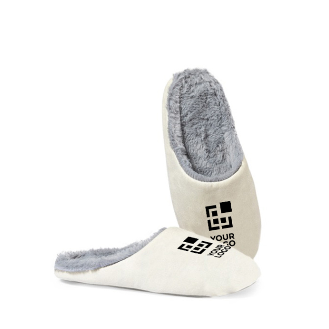 Unisex-Baumwollpantoffeln mit Plüschfutter 