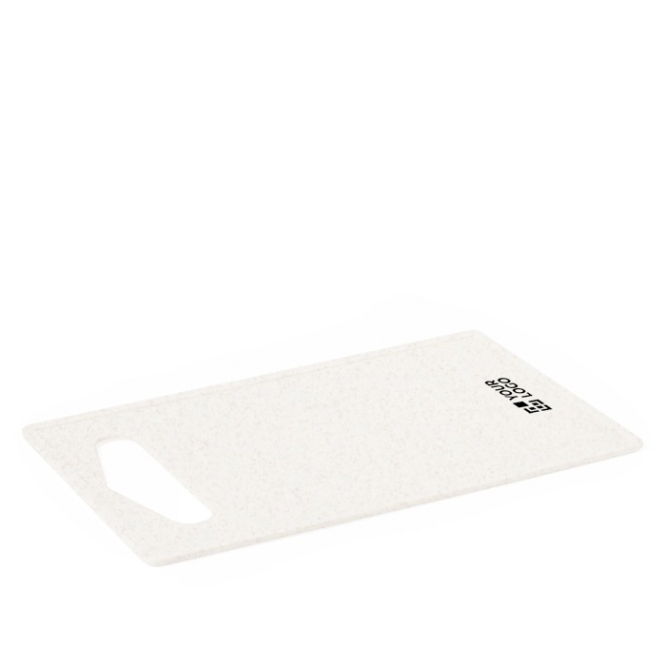 Naturfarbenes Schneidebrett mit Griff für einfachen Halt