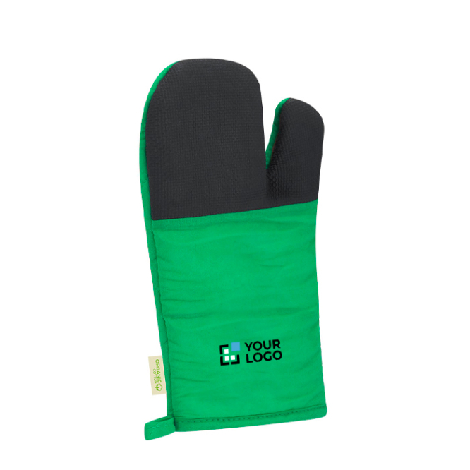 Ofenhandschuh aus Bio-Baumwolle mit gummierter Oberseite