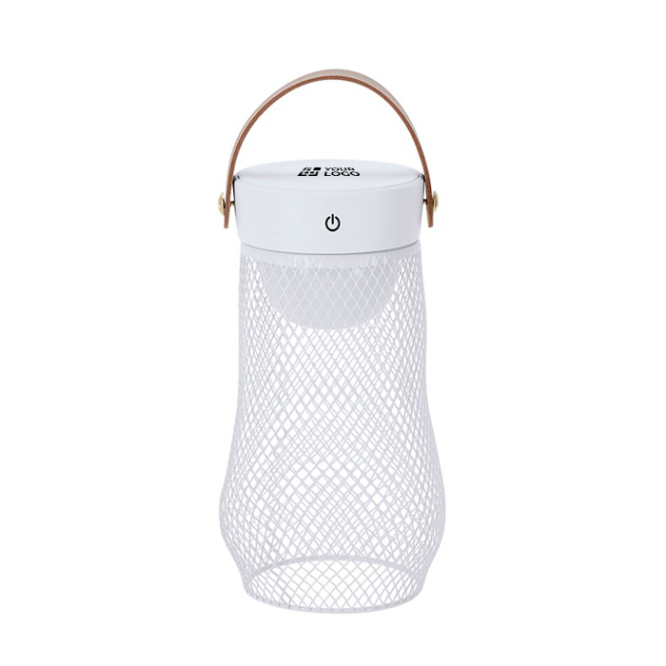 Lampe mit Metalldesign und PU-Griff an der Oberseite