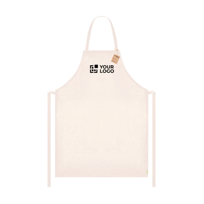 Schürze aus recycelter Baumwolle mit verstellbaren Bändern 180 g/m²