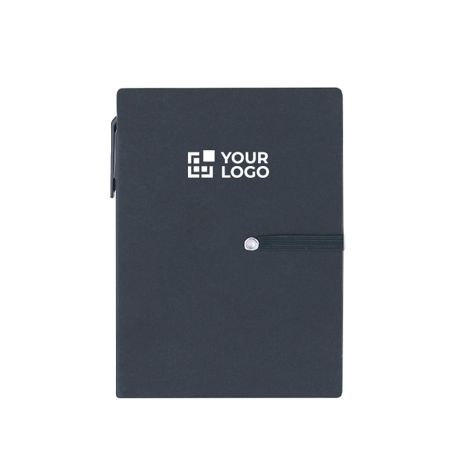 Notizblock A6 mit Notizblättern, Haftnotizen und Kugelschreiber