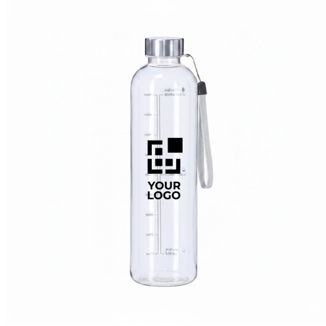 BPA-freie Sportflasche aus Kunststoff mit Hydrationsskala, 1 l