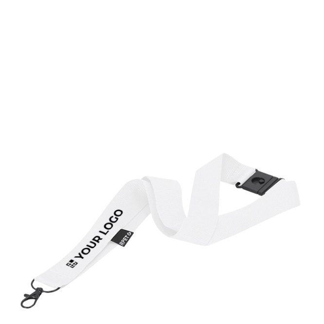 Klassisches Lanyard aus recyceltem Polyester mit Sicherheitsverschluss