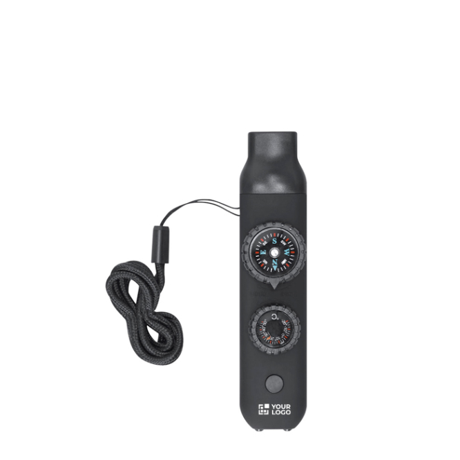 6-in-1-Überlebenspfeife mit LED-Taschenlampe und Band