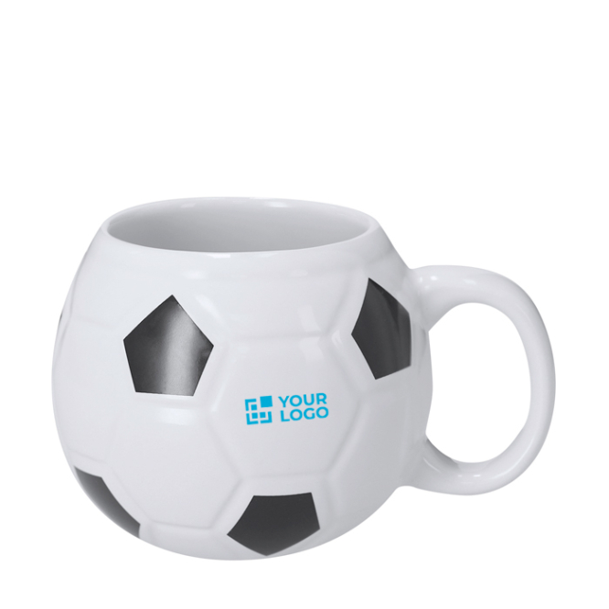 Keramiktasse mit klassischem Fußball-Design, 440 ml