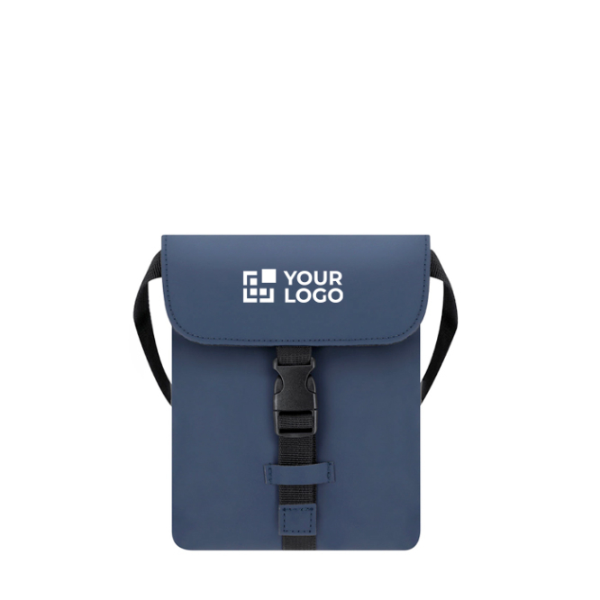 Umhängetasche aus Kunstleder mit Mitteltasche und Schnallenverschluss