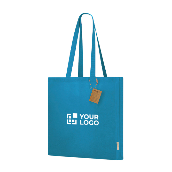 Tasche aus recycelter Baumwolle mit Boden und Seitenfalte