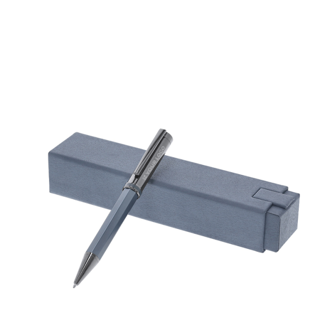 Premium-Metall-Drehkugelschreiber, nachfüllbar, blaue Tinte