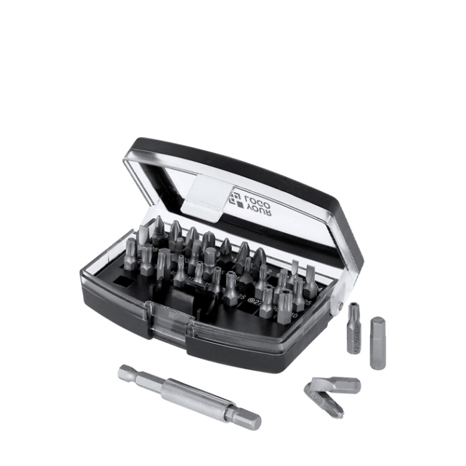 Werkzeug-Set mit Kunststoffetui und magnetischen Bits