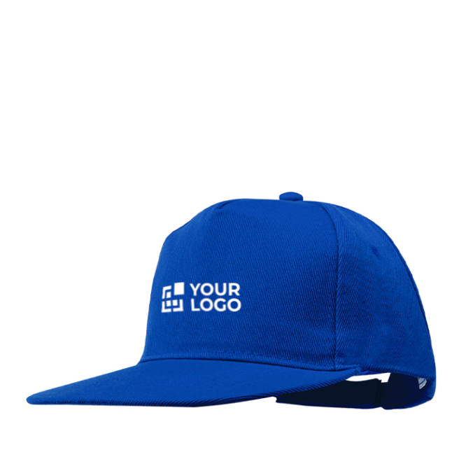 5-Panel-Mütze aus Baumwolle und Polyester mit Klettverschluss