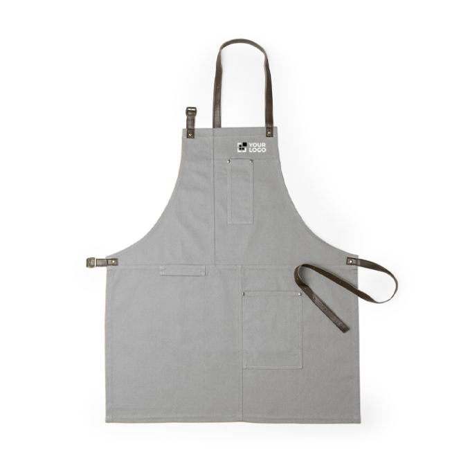 Baumwoll-Leinwandschürze mit mehreren Taschen 340 g/m2