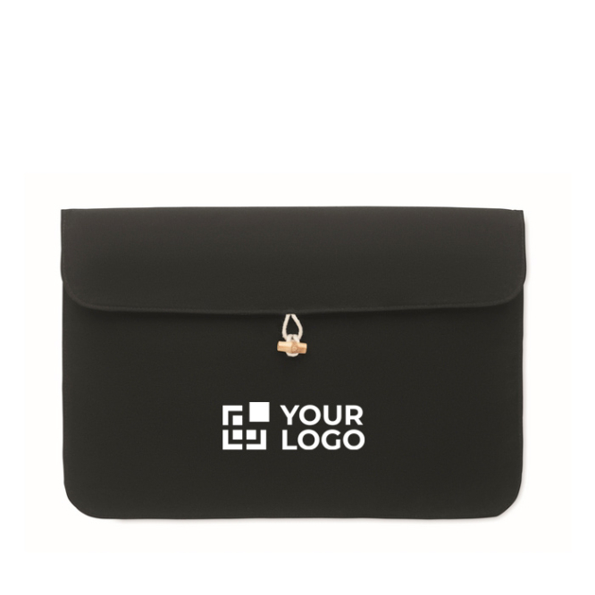 Laptophülle aus Baumwolle mit Bambus, 15