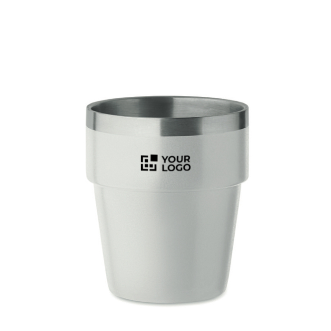 Stapelbarer Becher aus recyceltem Edelstahl, 250 ml