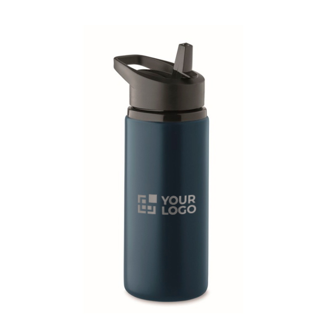 Flasche aus Recyclingedelstahl mit Öffnung und Griff, 500 ml