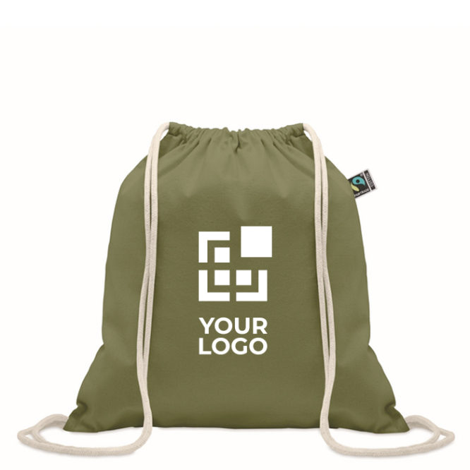 Baumwoll-Zuziehbeutel mit gerafftem Verschluss 180 g/m²